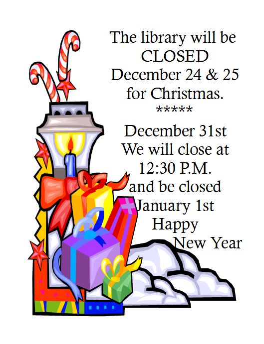 Holiday Hours Coldwater Public Library